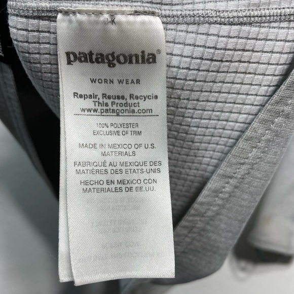 Patagonia Capilene Midweight Zip-Neck Grey Small O106 - Picture 7 of 10